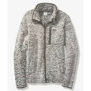 VS Pink *XS* frosted sherpa full zip jacket